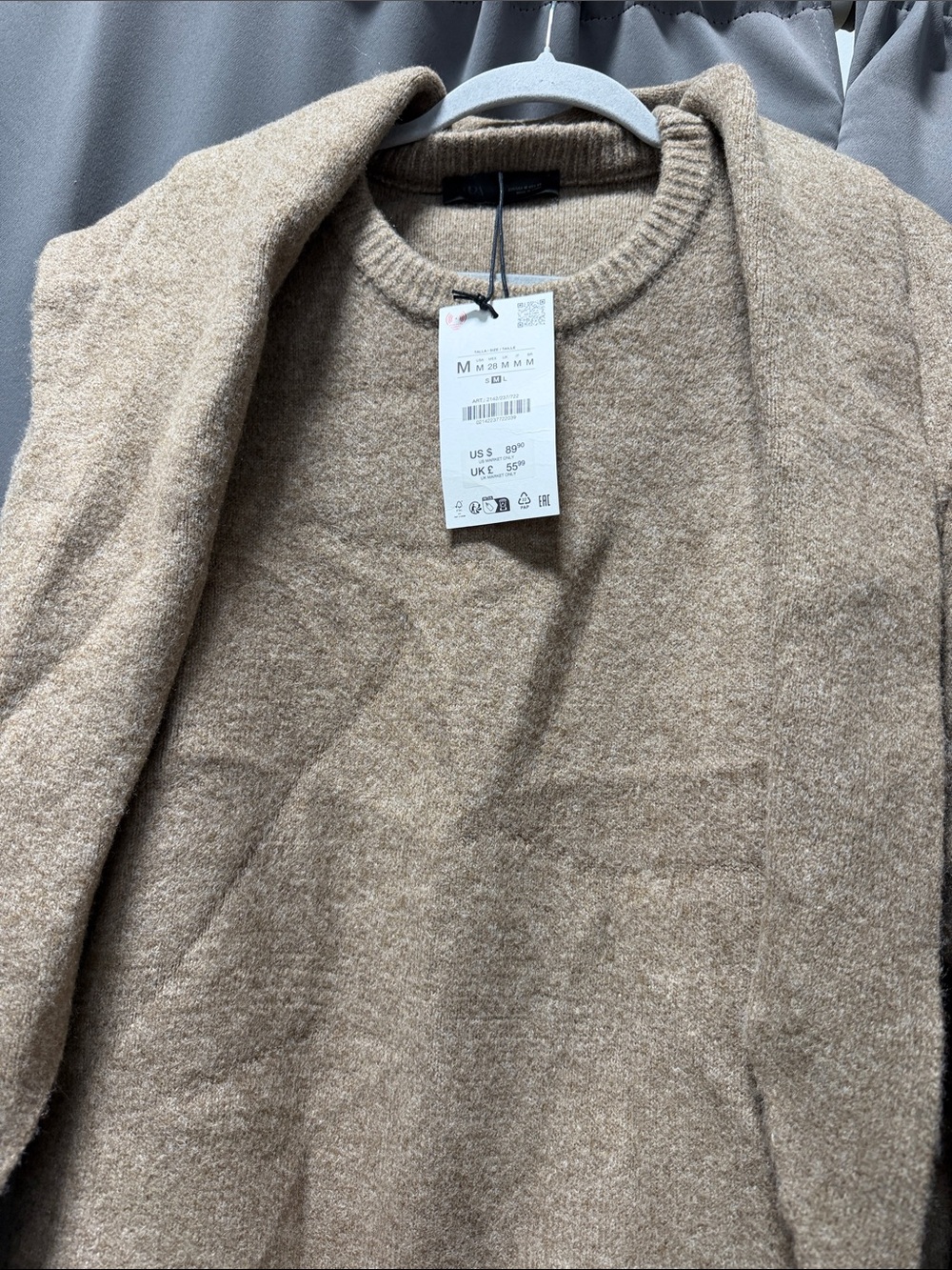 Zara Knit Scarf Jumper Sweater With Scarf Detail - M - Picture 8 of 12